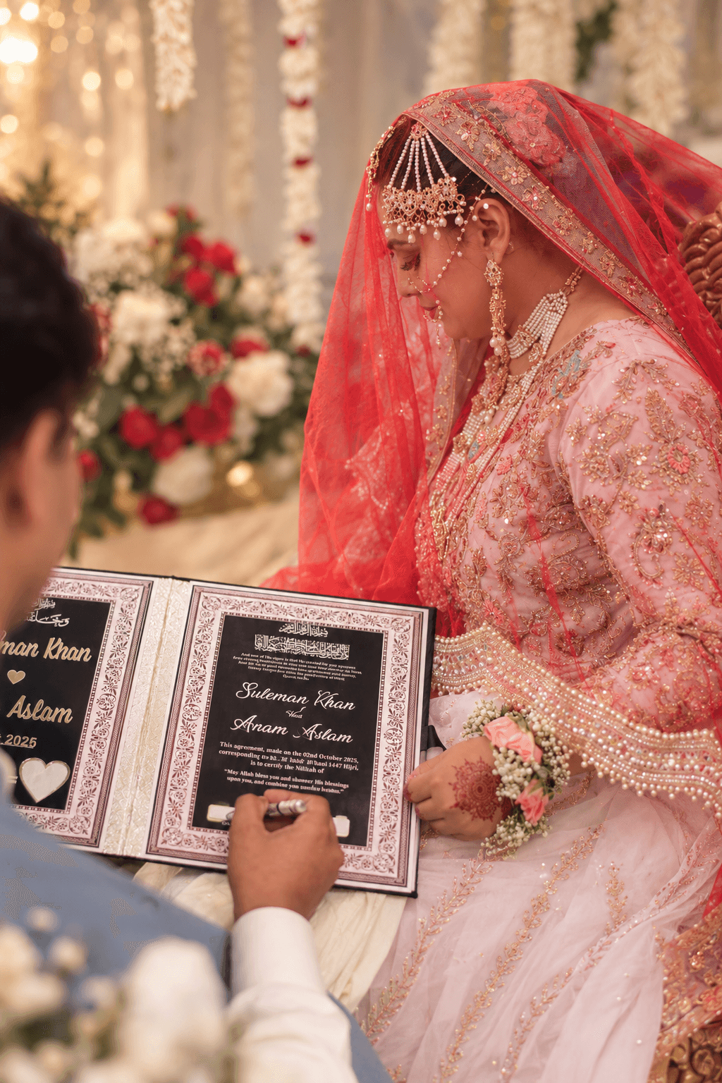 Romantic Nikah Signing Ceremony